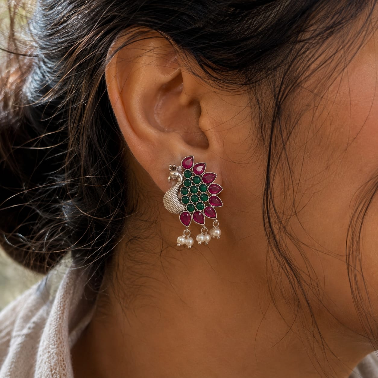 Mayuri Ruby Pink Stud