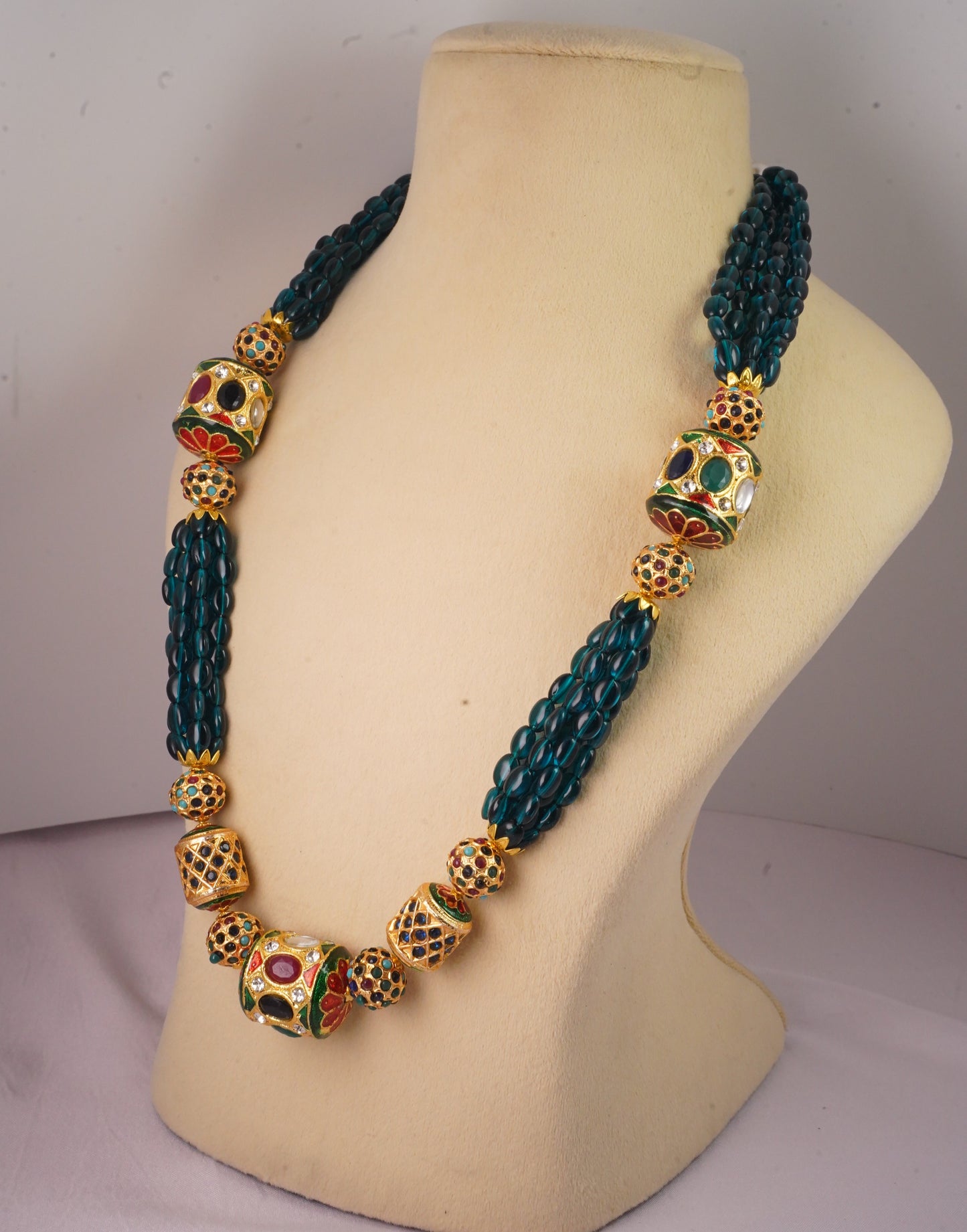 Meenakari Drum Bead Mala