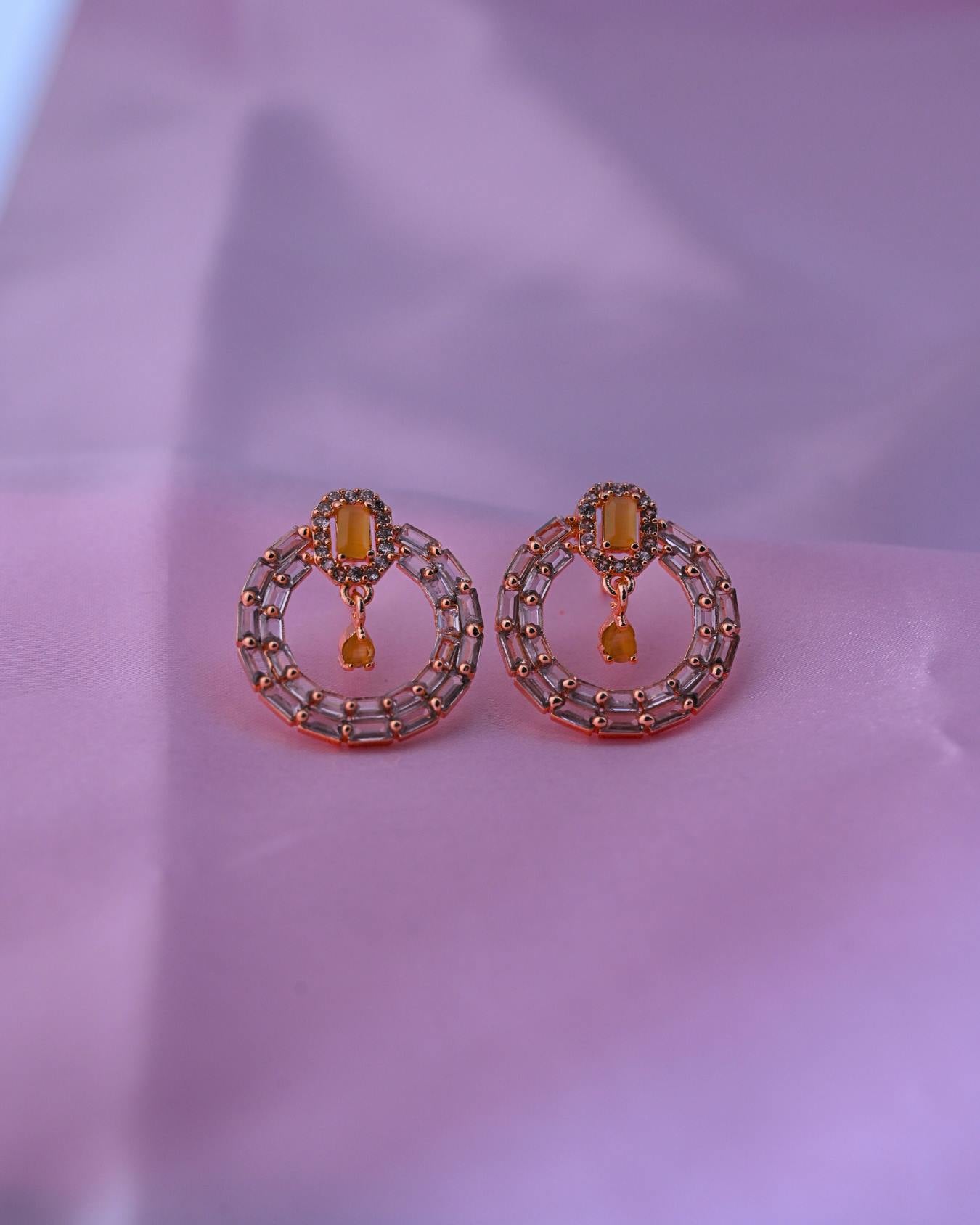 Ochre Studs Earrings For women