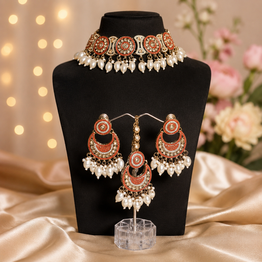 Orange Vintage Choker