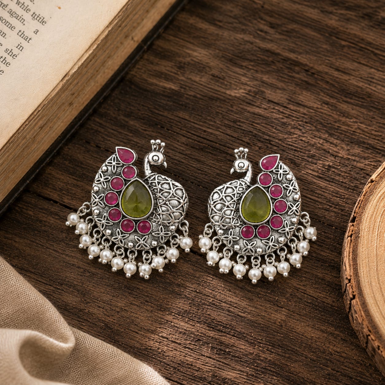 Peacock Stud Earring