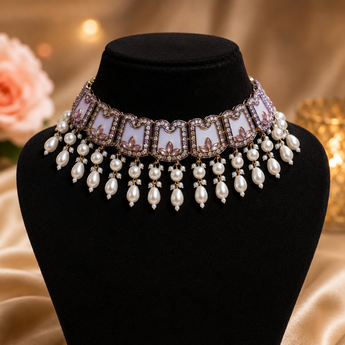 Heavenly Pearl Choker – Layered Pearl Necklace Jewellery