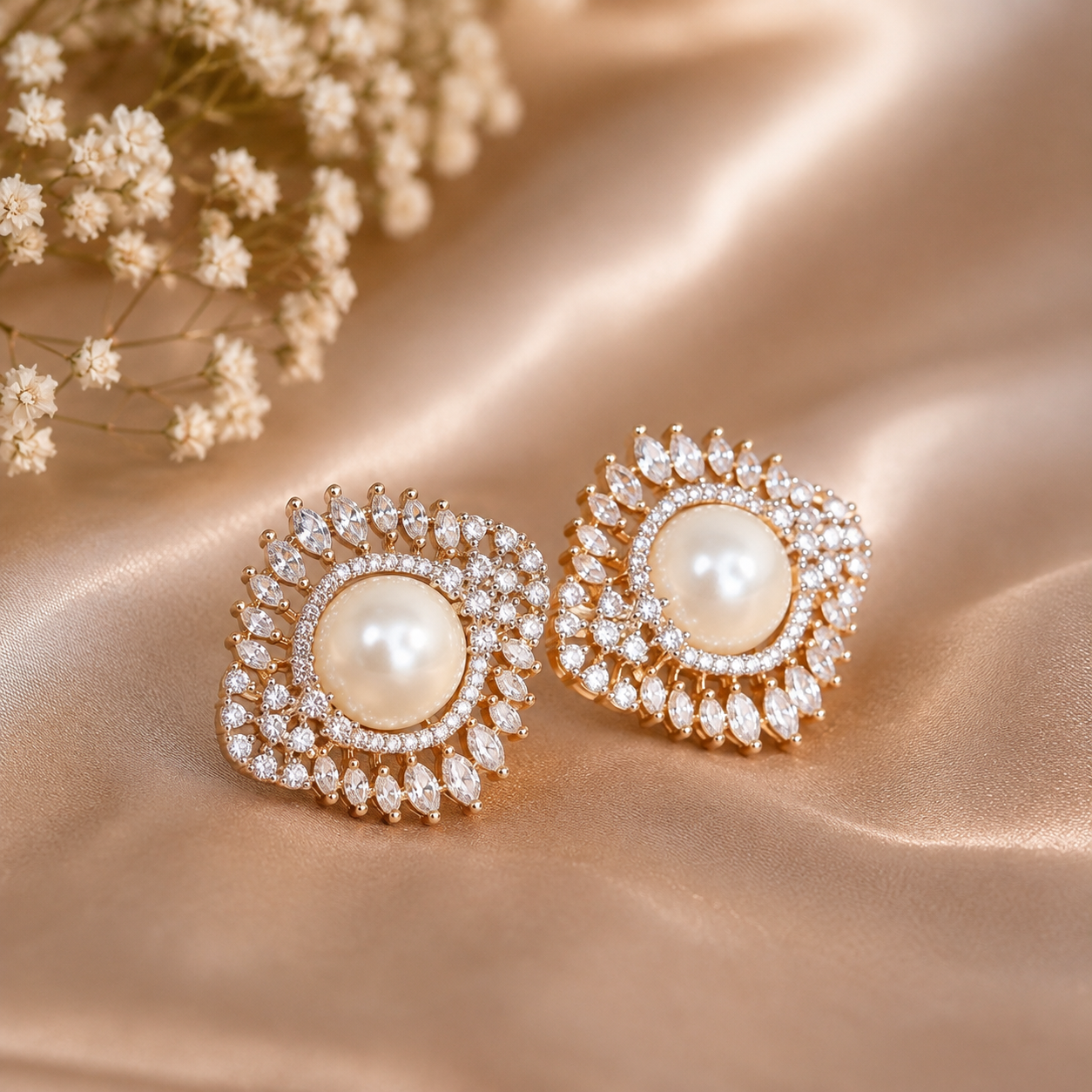 Pearl Ad Stud Earring