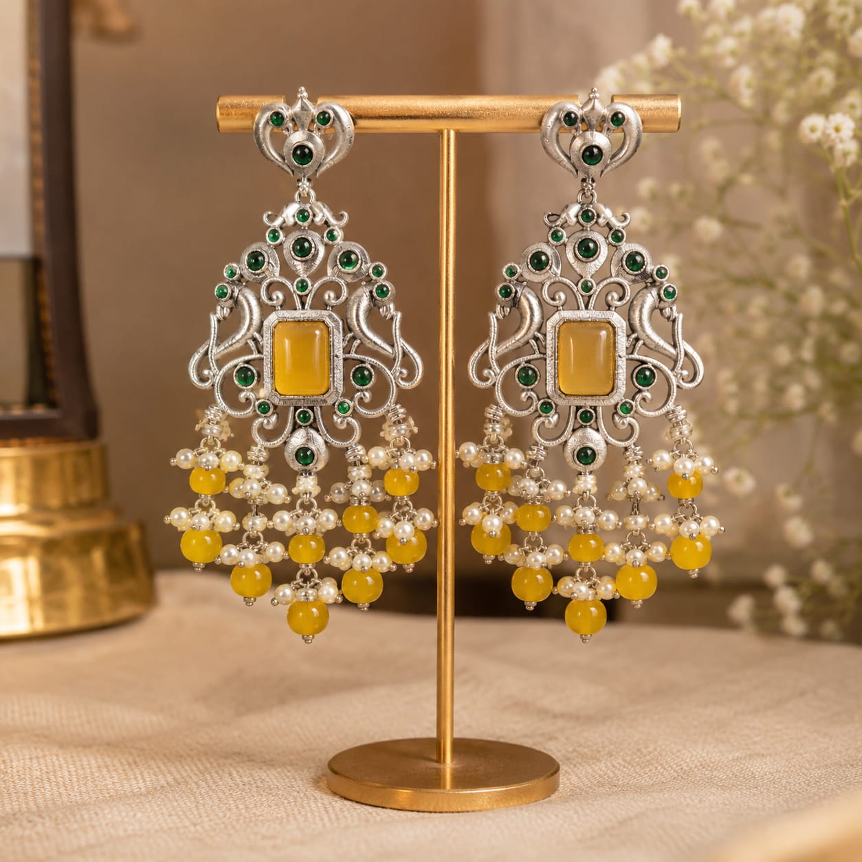 Rajsi Silver Danglers