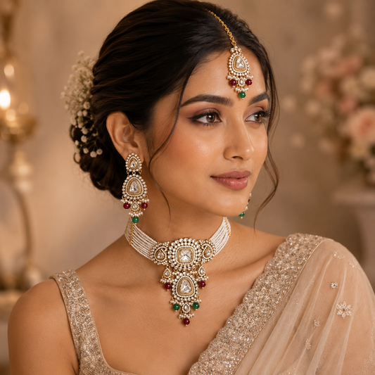 Rajwadi Kundan Choker