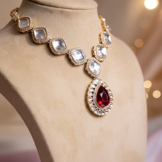 Kundan Necklace Set| Glamnaari
