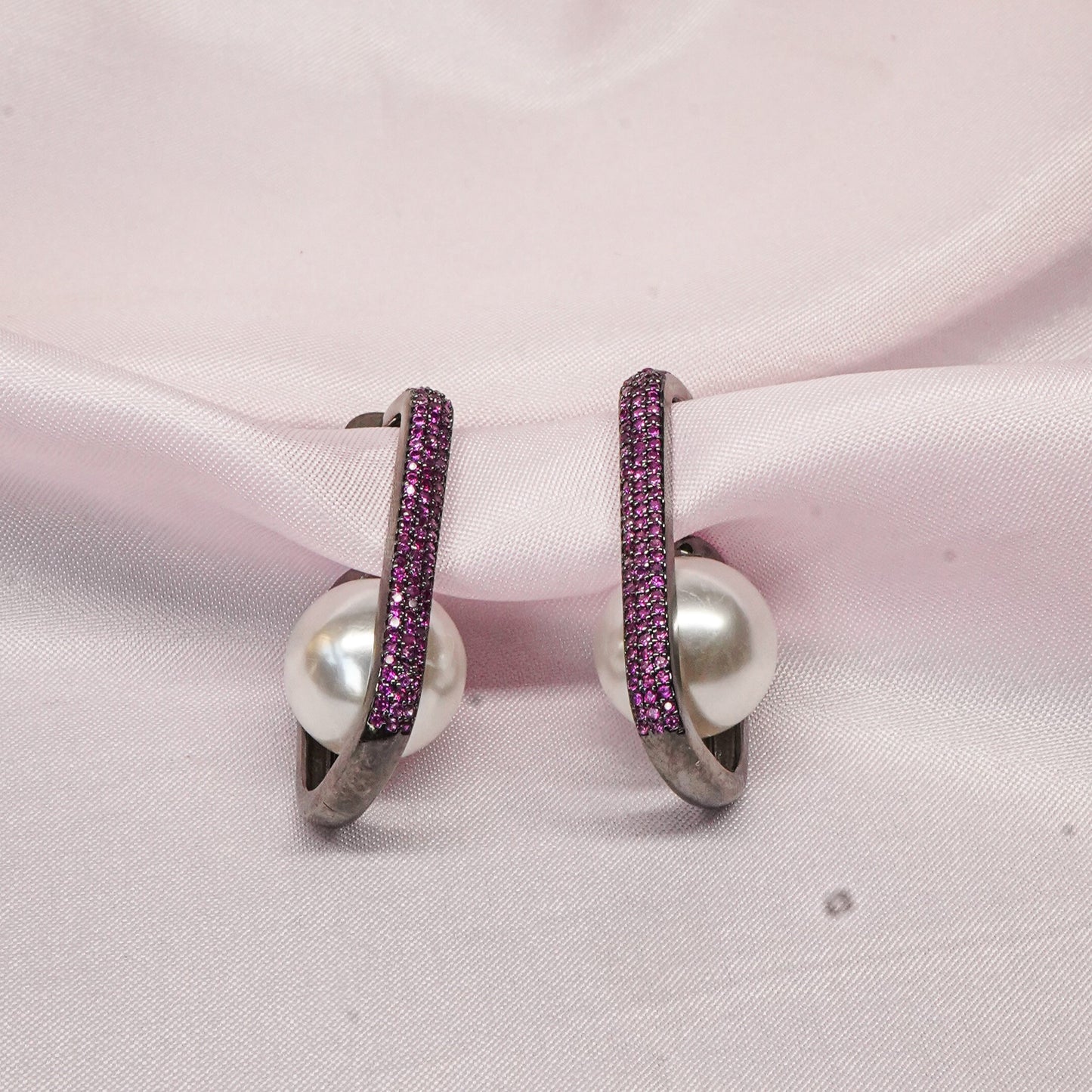 Trendy American Diamond Pearl Earring| Glamnaari