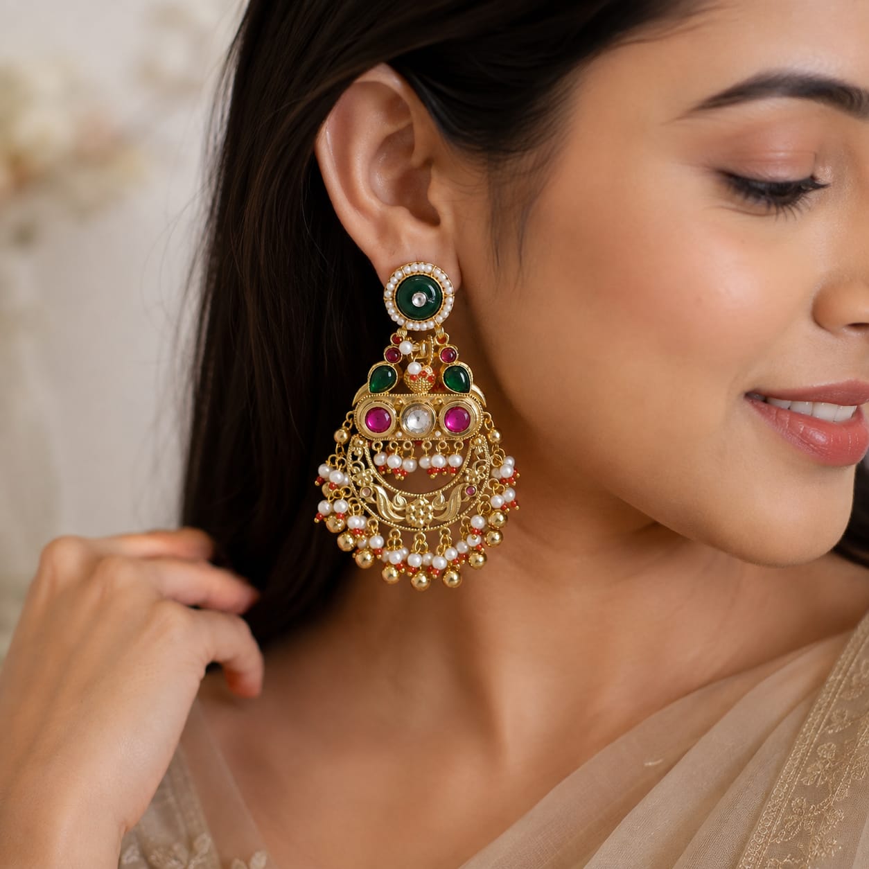 Royal Kundan Chandbali
