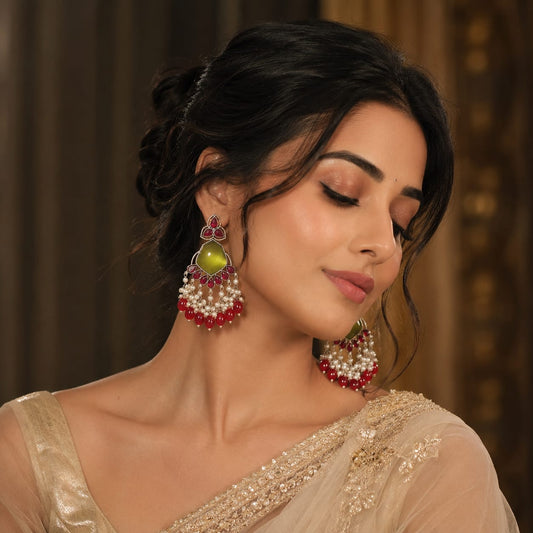 Ruby Majesty Kundan Earring