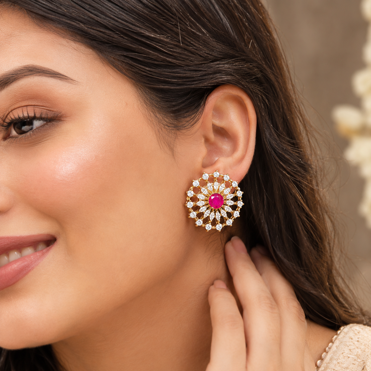 Ruby Noor Stud Earring