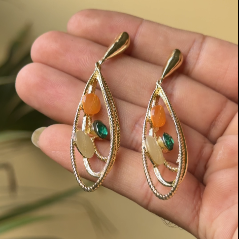 Amber Meadow Drop Earrings