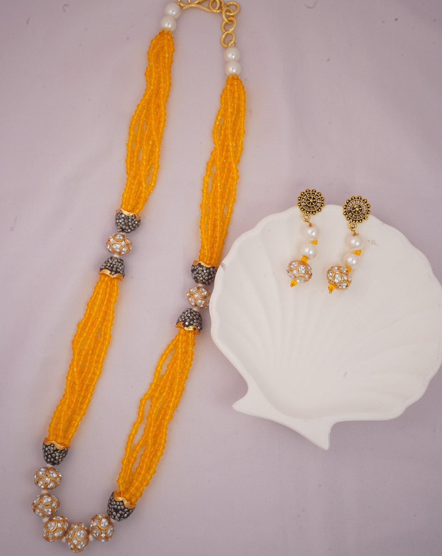 Seed Bead Yellow Mala