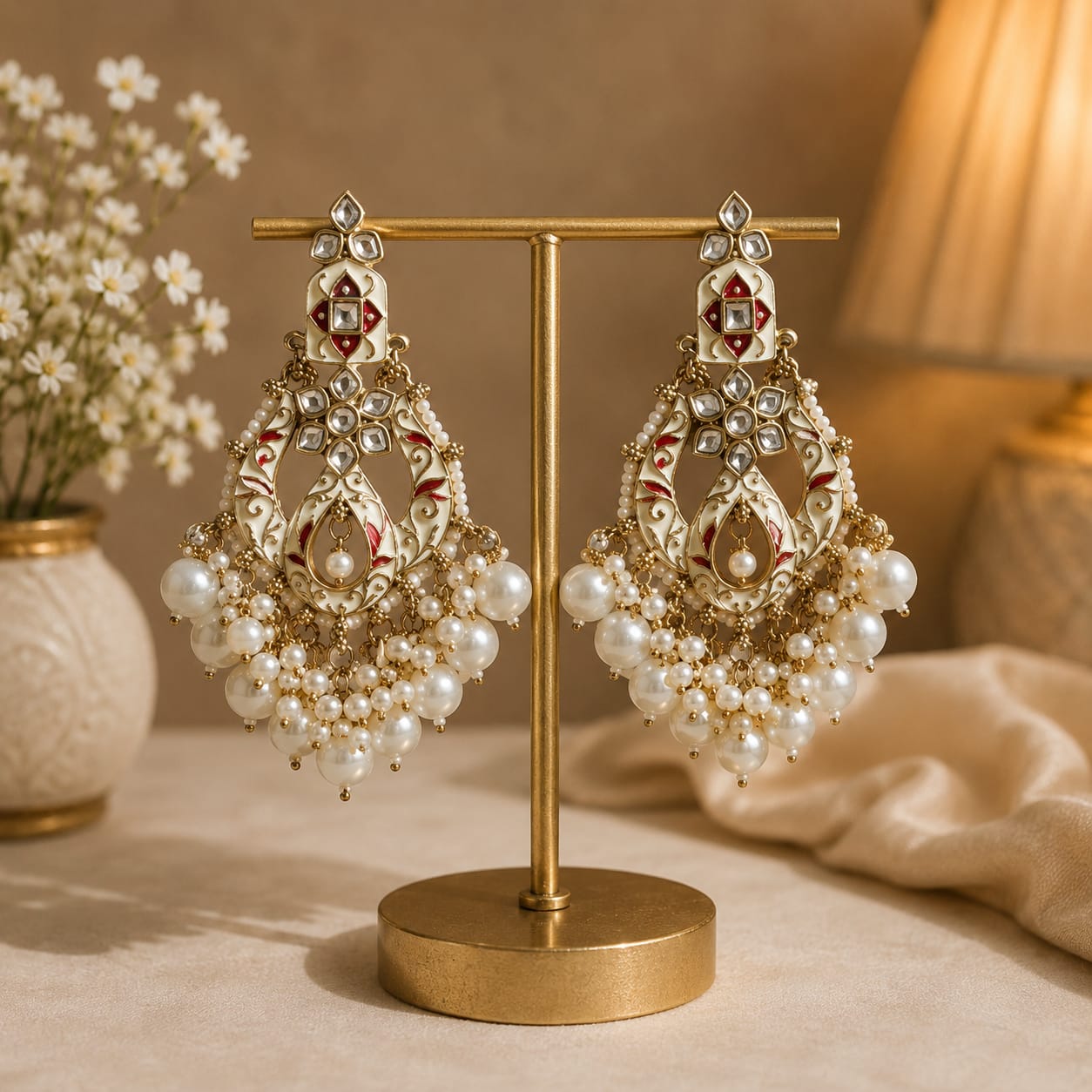 Shvetara Noor Kundan Earrings