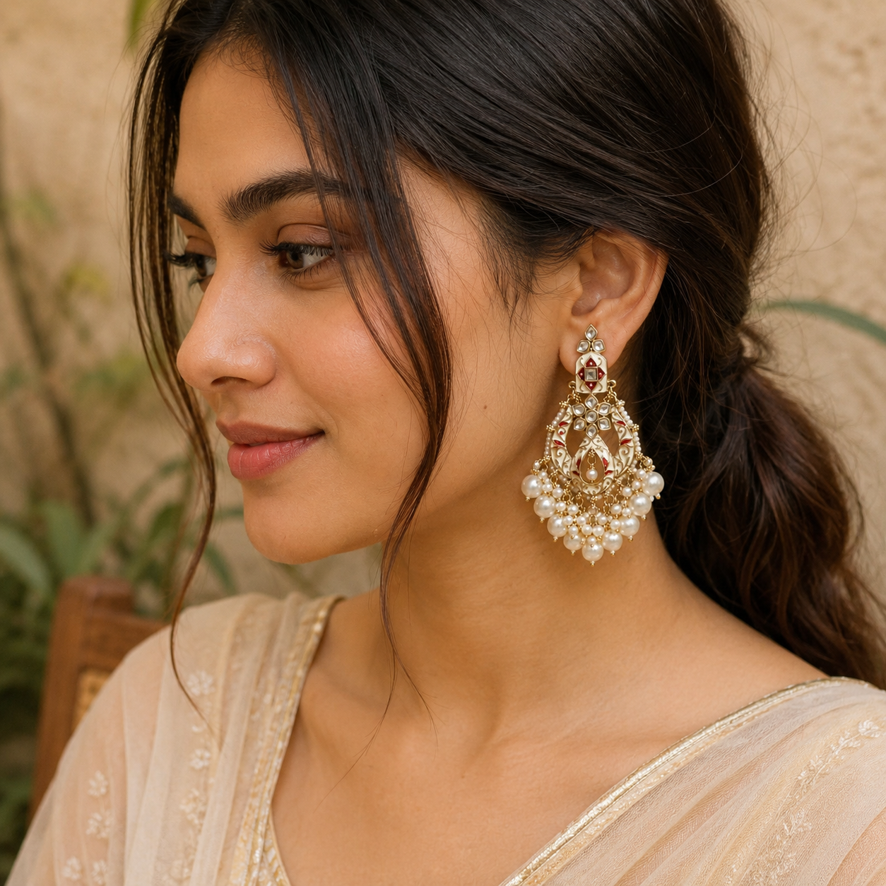 Shvetara Noor Kundan Earrings