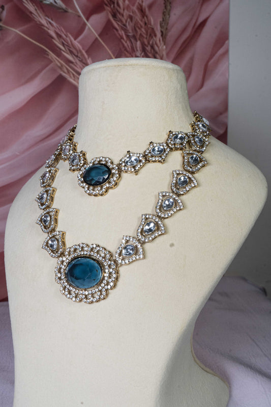 Ovale Teal Blue Double Strand