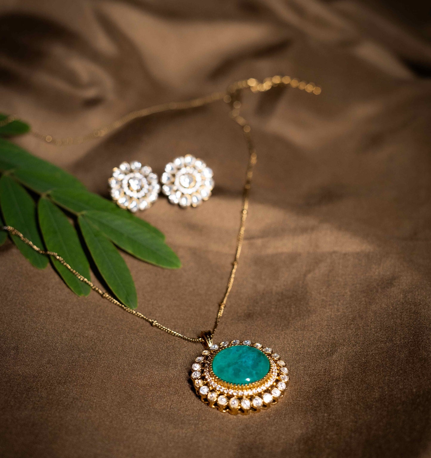 Turquoise Coin Pendant