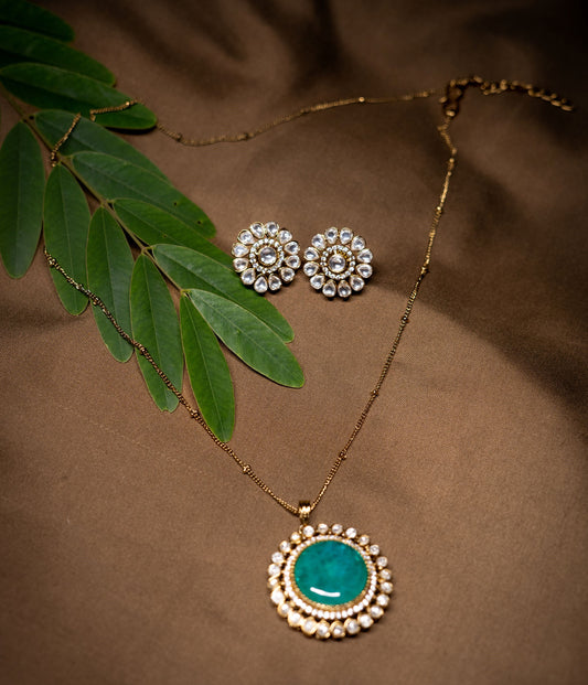 Turquoise Coin Pendant