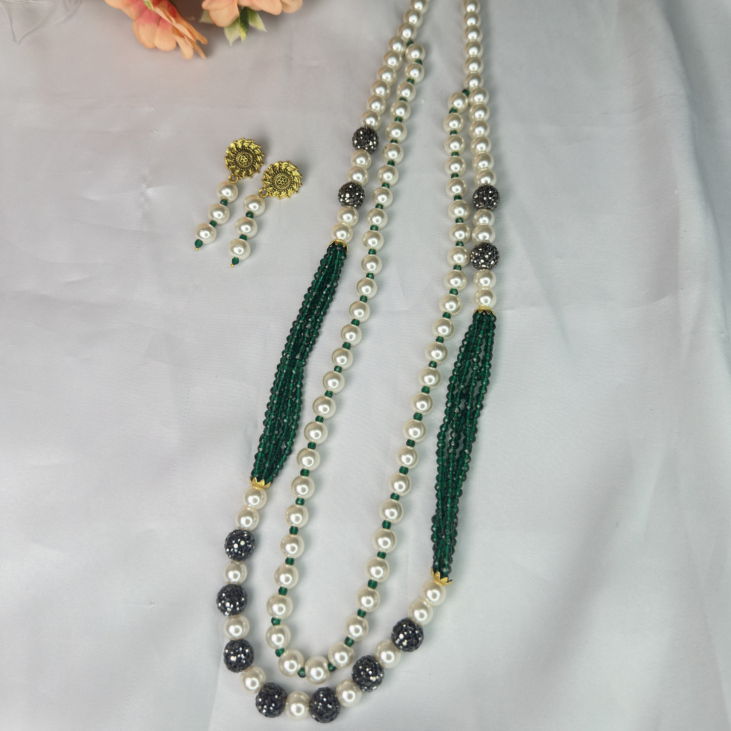 Green Pearl Double Layered Set
