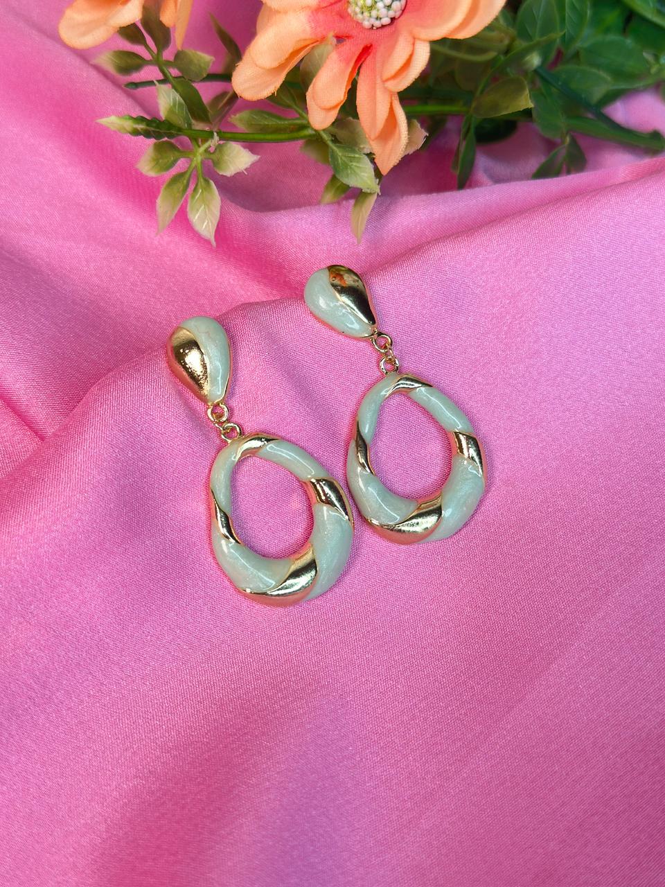 Mint Glaze Hoops