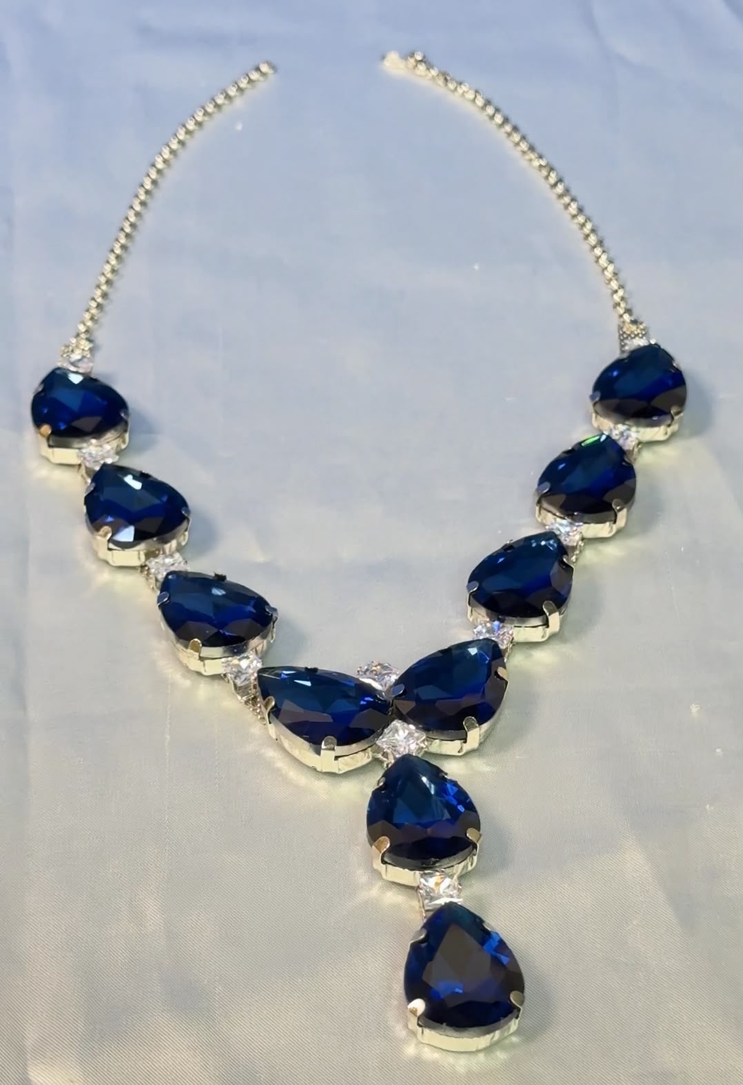 Korean Royal Blue Tear Drop Set
