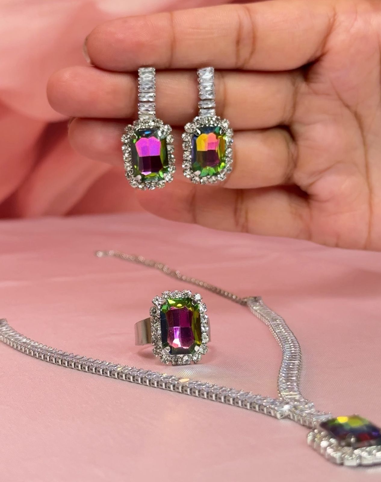 Rainbow Radiance Pendant Set