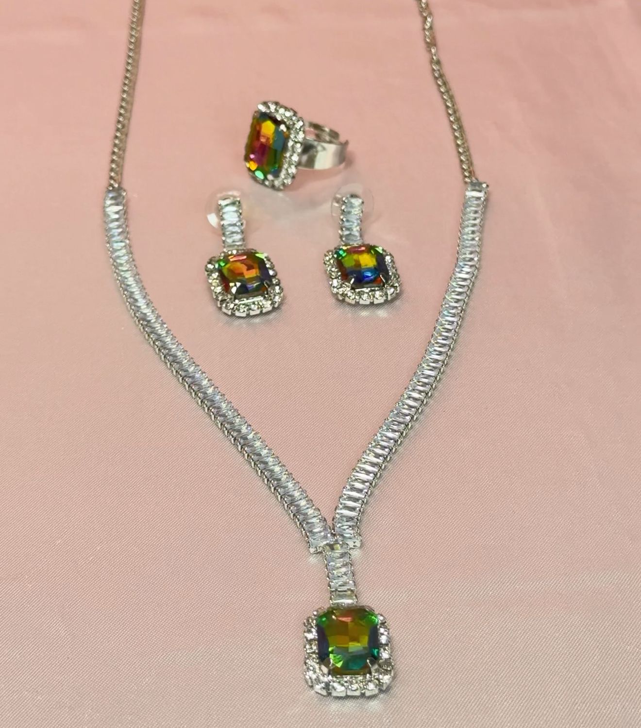 Rainbow Radiance Pendant Set