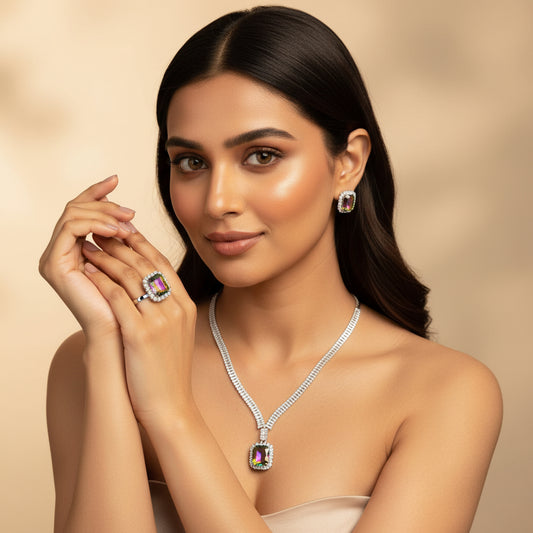 Rainbow Radiance Pendant Set