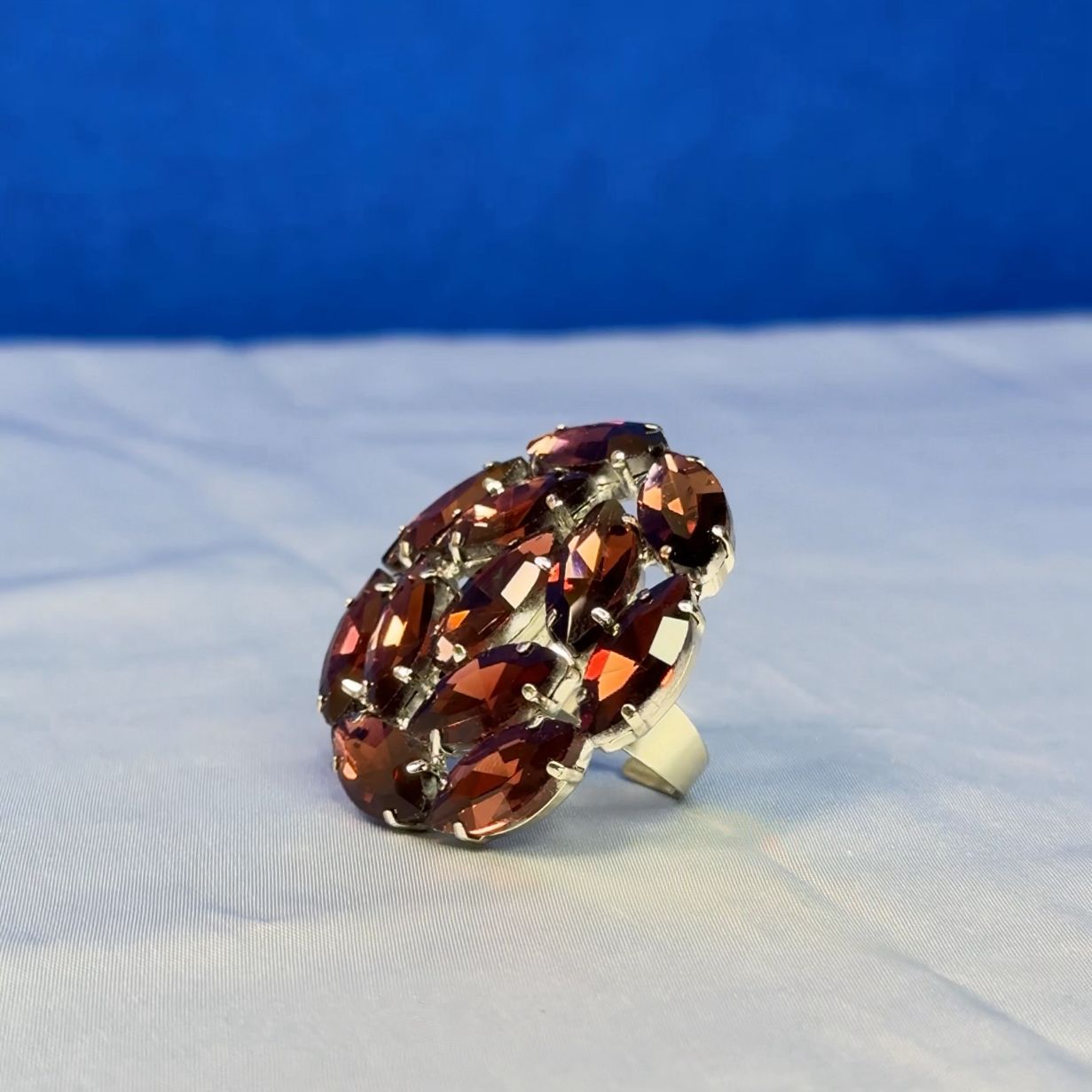Bronze Cocktail Crystal Ring