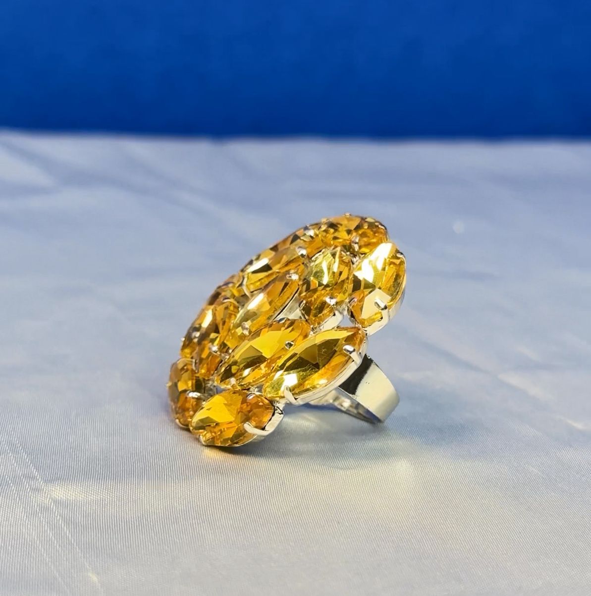 Imperial Yellow Crystal Ring