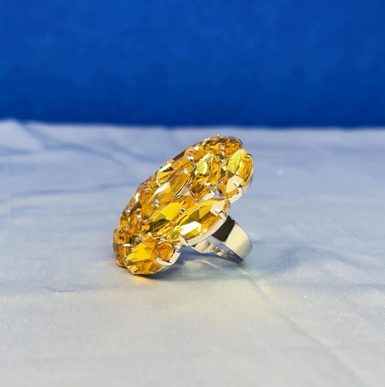 Imperial Yellow Crystal Ring