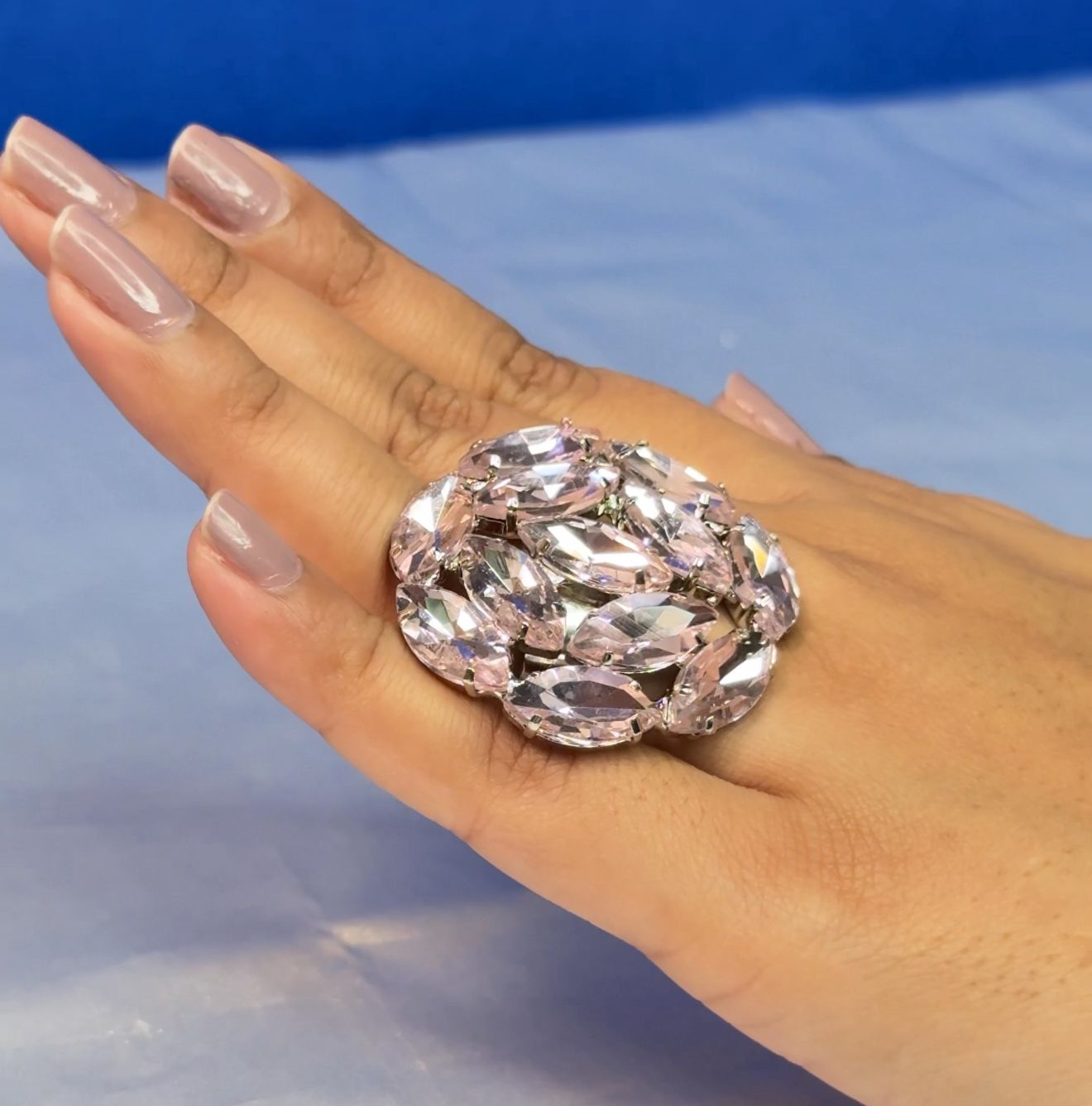 Blush Pink Crystal Ring