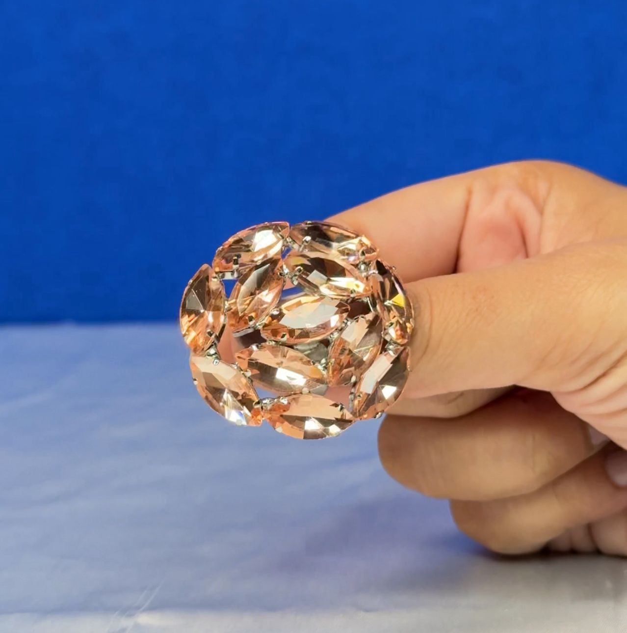 Peach Crystal Ring