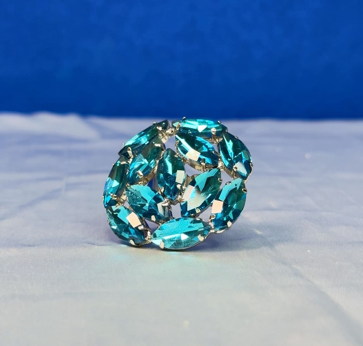 Ocean Blue Crystal Ring