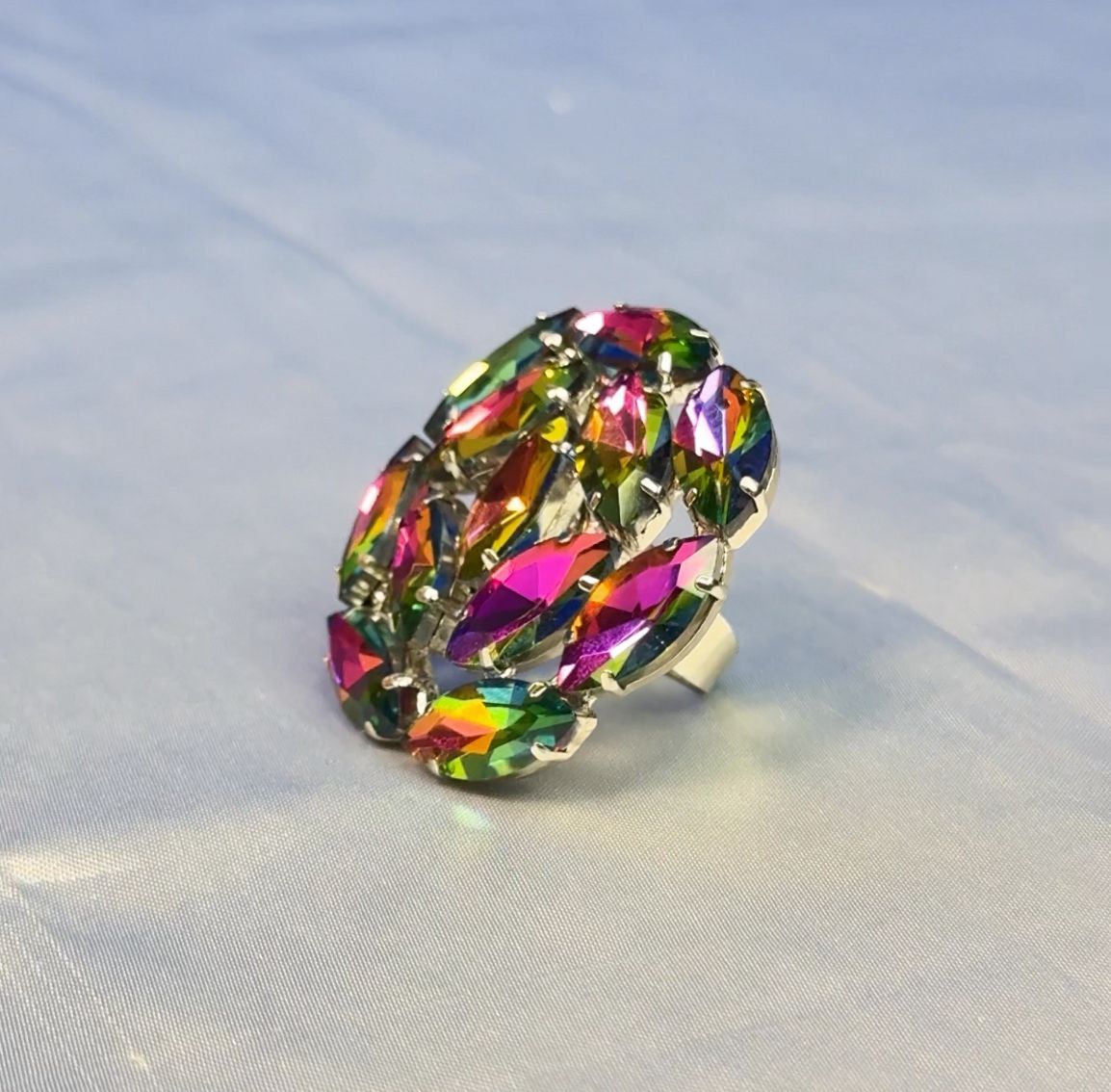 Rainbow Crystal Ring