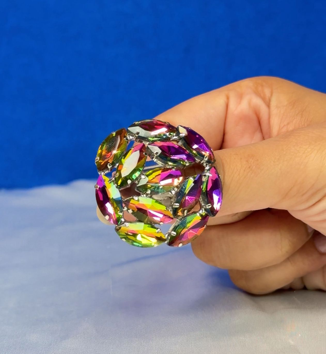 Rainbow Crystal Ring
