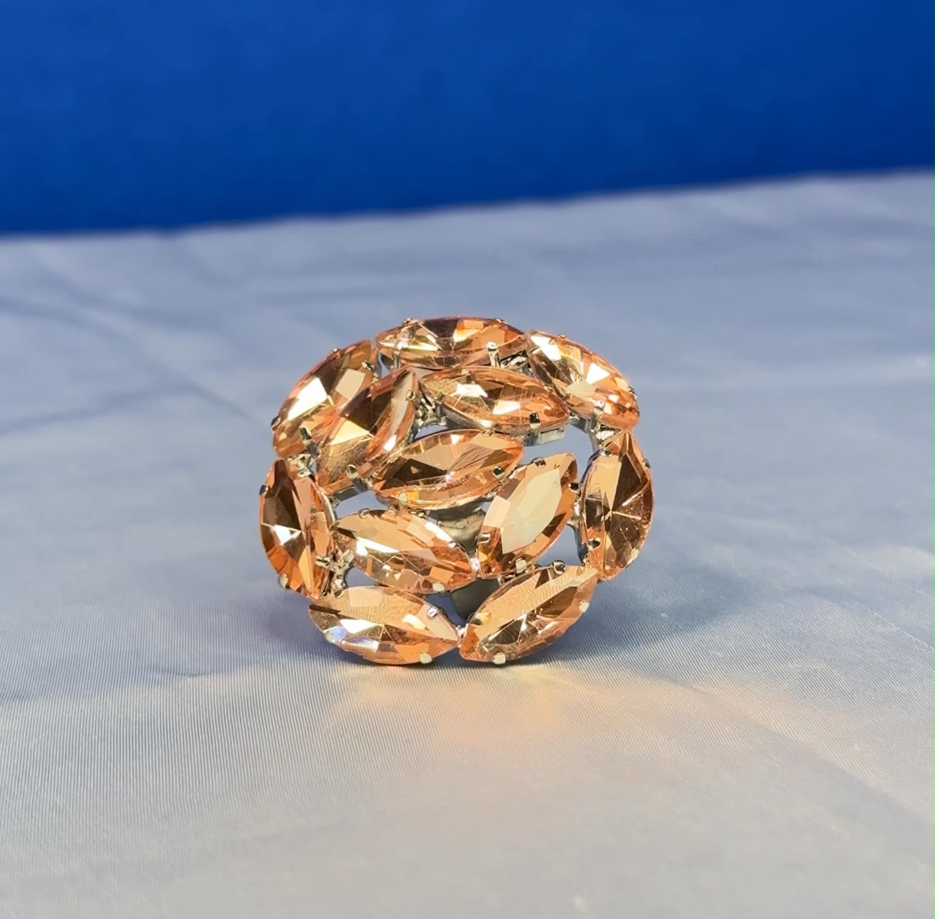 Peach Crystal Ring