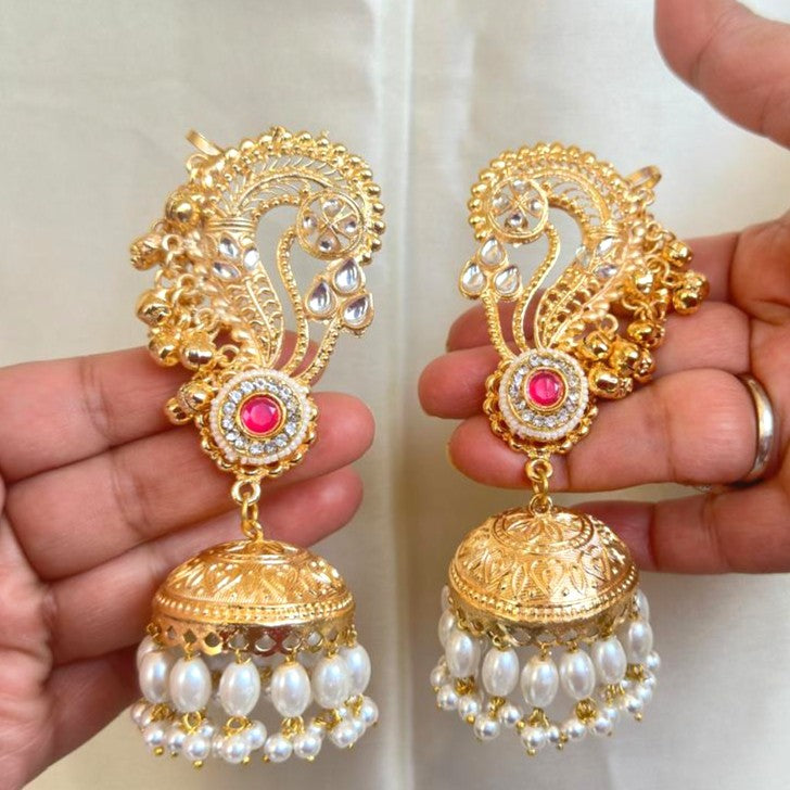 Kashmiri Peacock Ear Cuff Jhumki