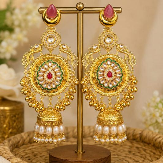Kashmiri Brass Dangler Earrings