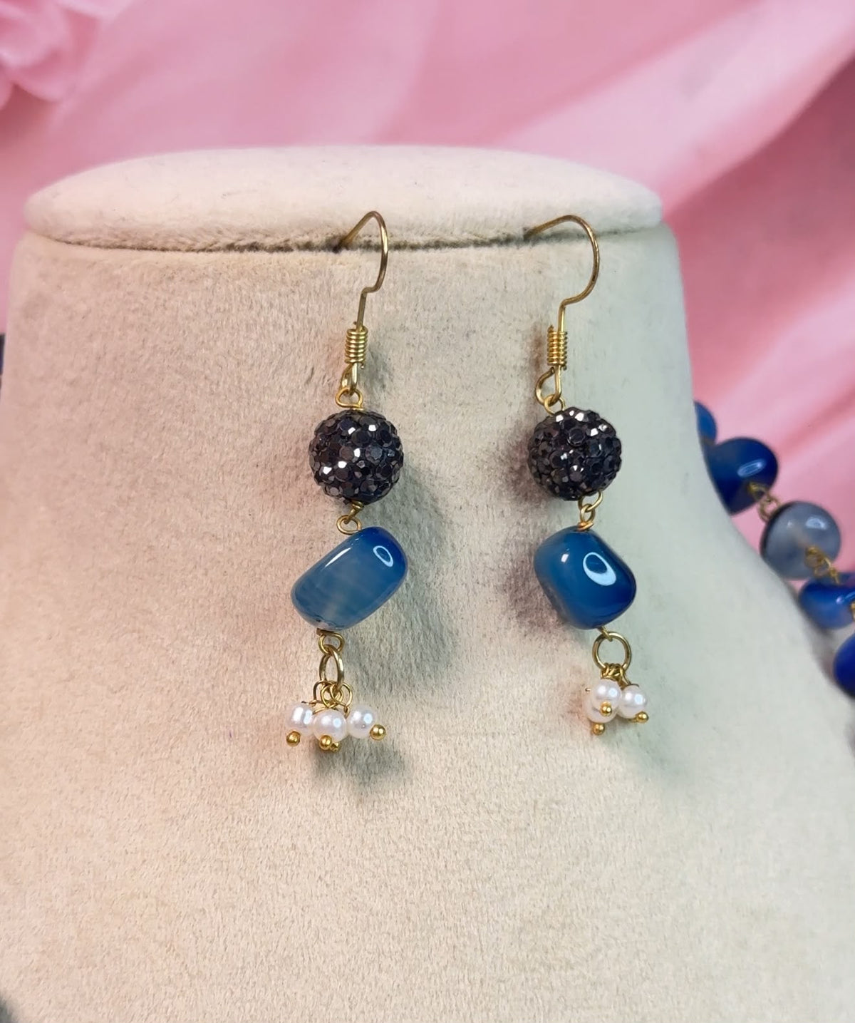 Royal Blue Beaded Statement Mala