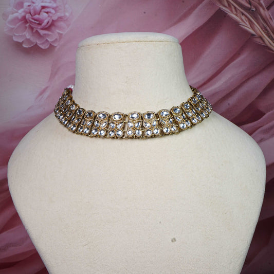 White Sleek Choker Set