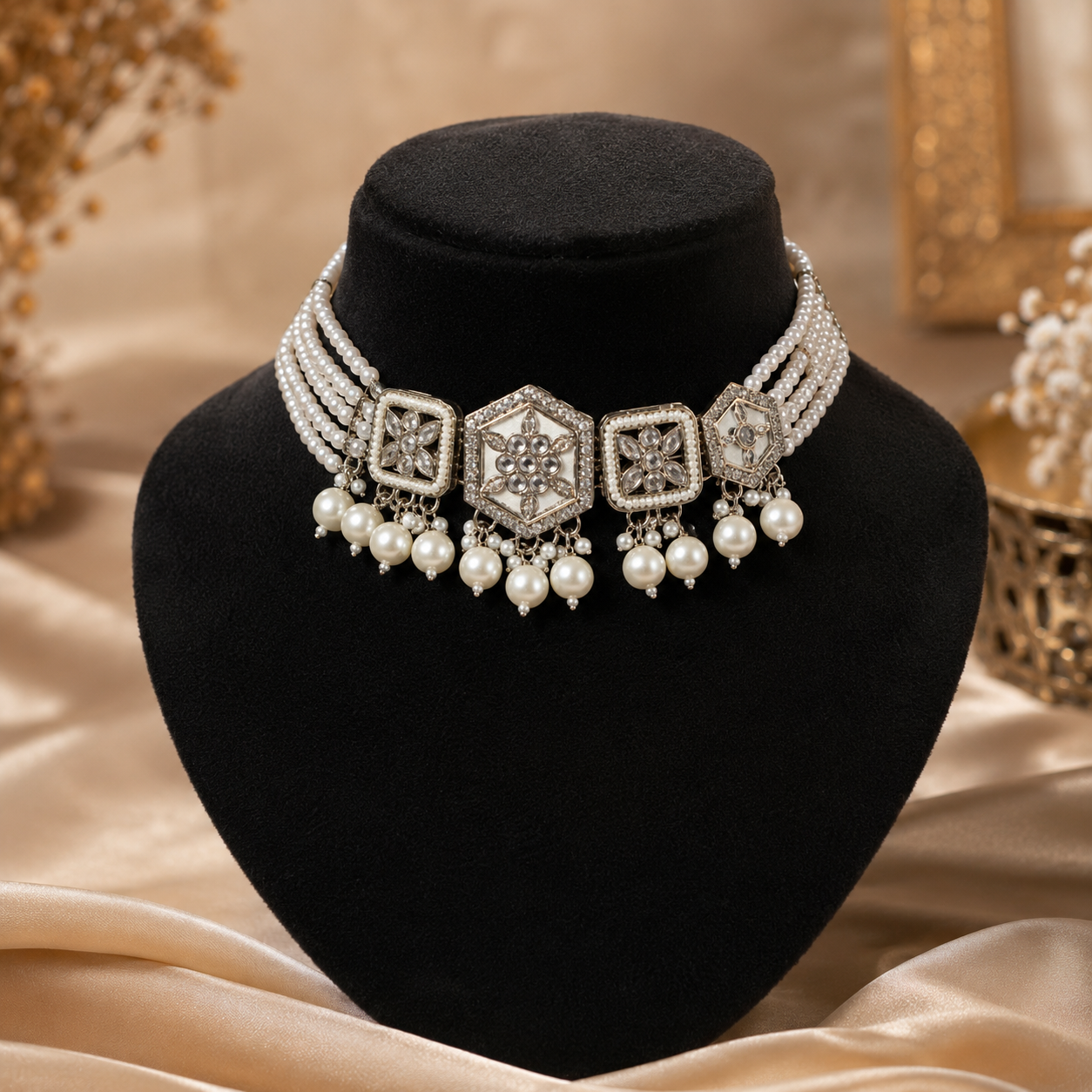 White Hexa Choker