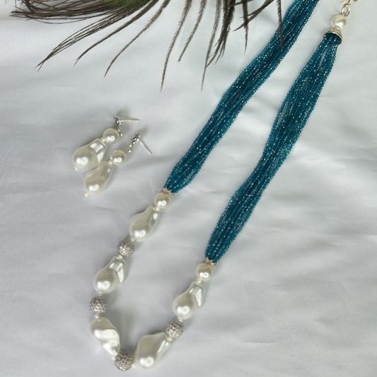 Teal Seed Bead Mala