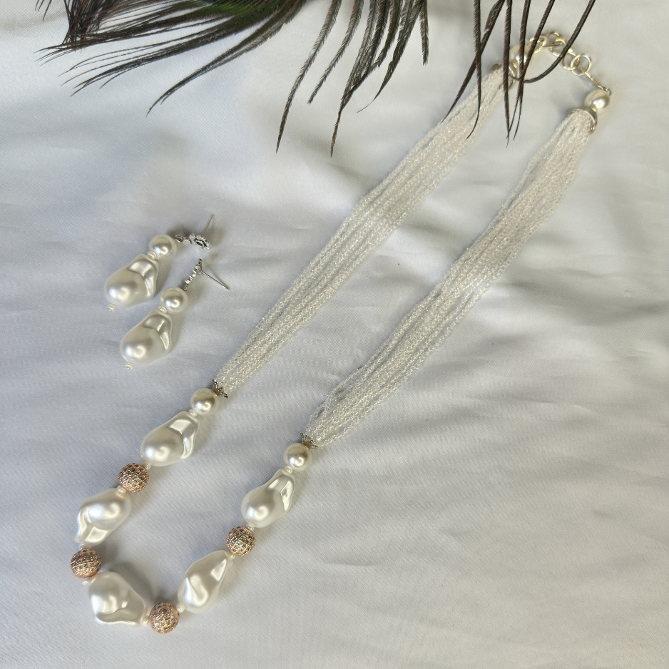 White Seed Bead Mala