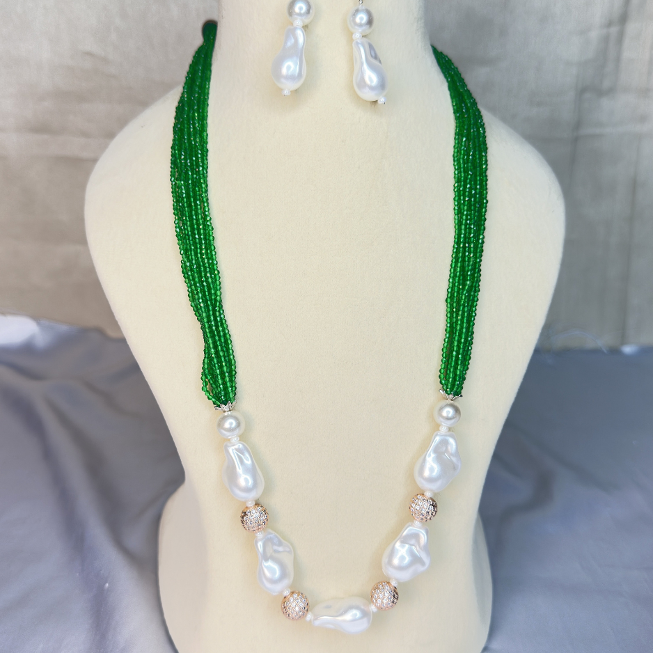 Green Seed Bead Mala