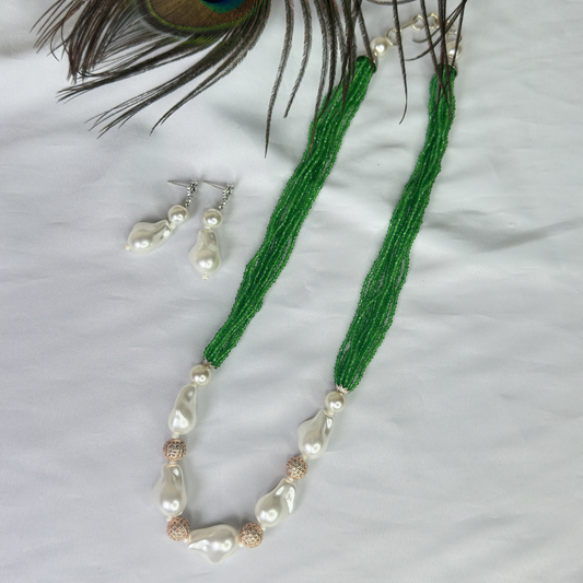 Green Seed Bead Mala
