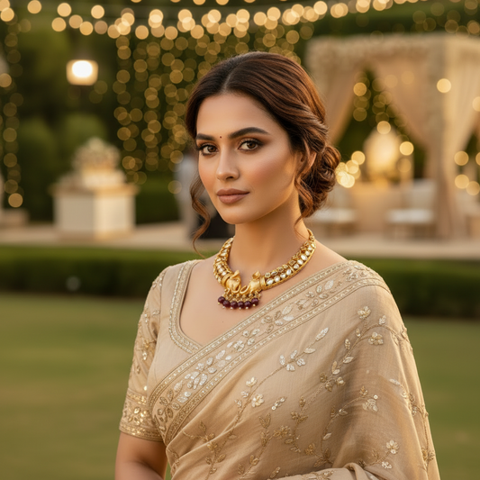 Elephant Kundan Necklace