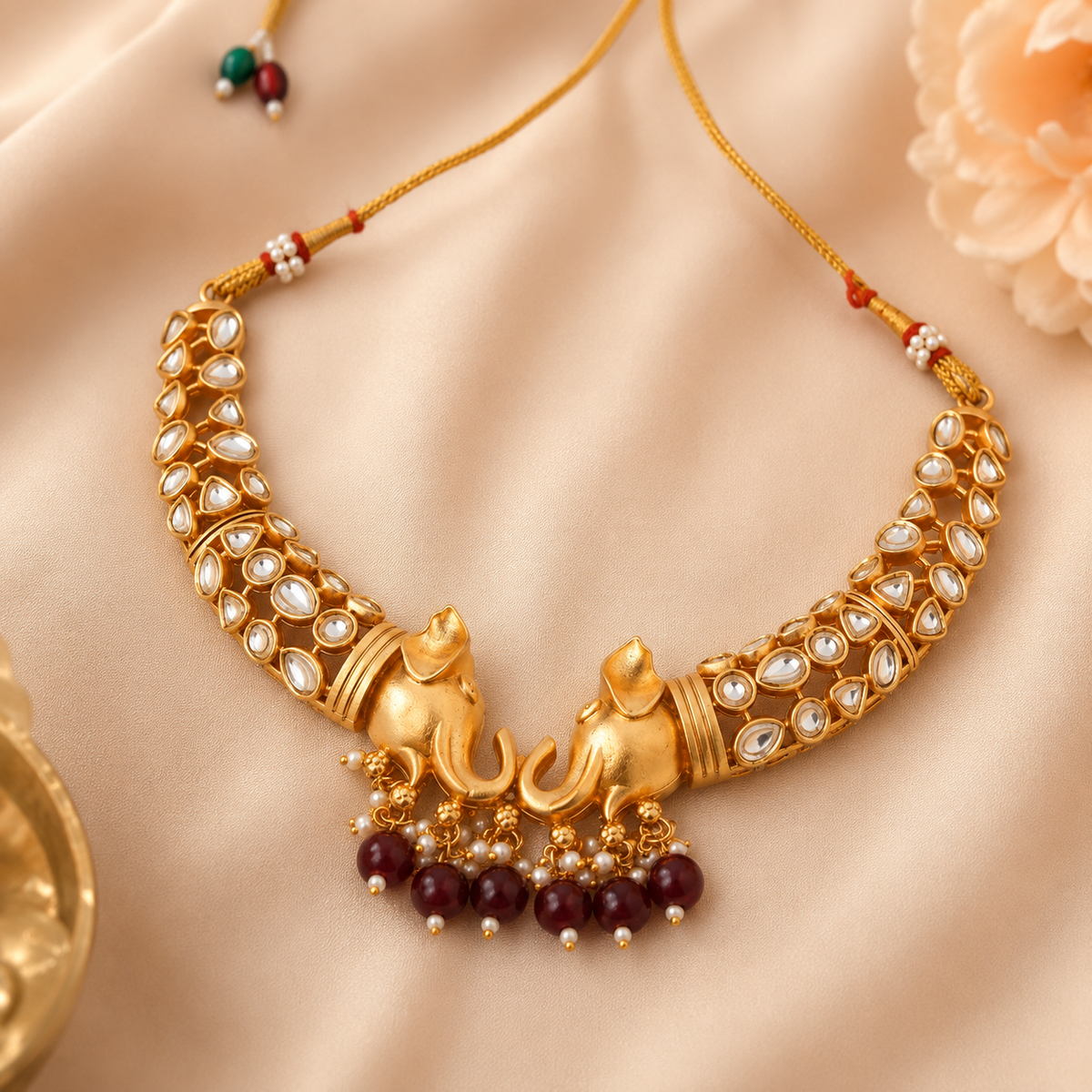 Elephant Kundan Necklace