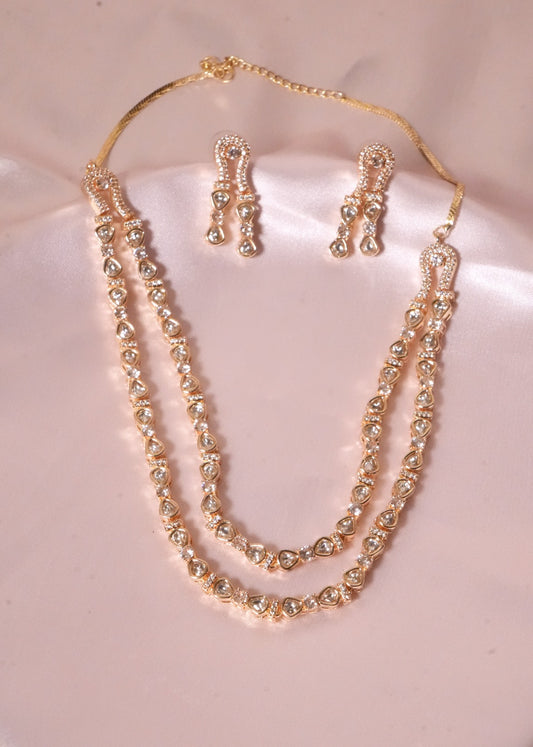 Double Layer Kundan set