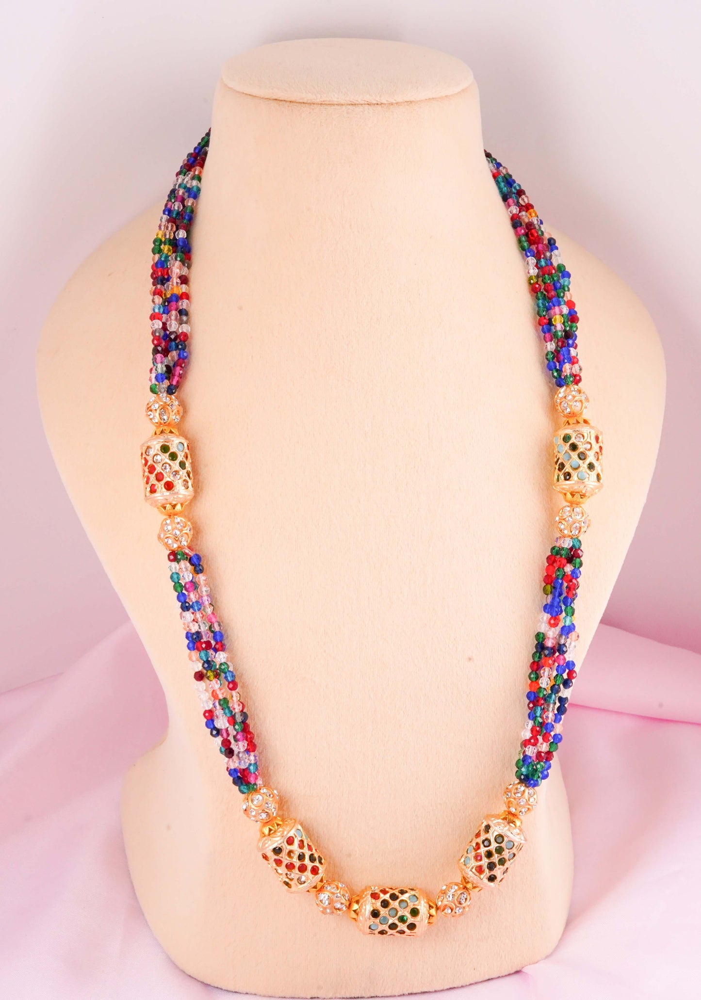 Multi Colour Drum Bead Mala