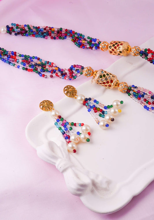 Multi Colour Drum Bead Mala